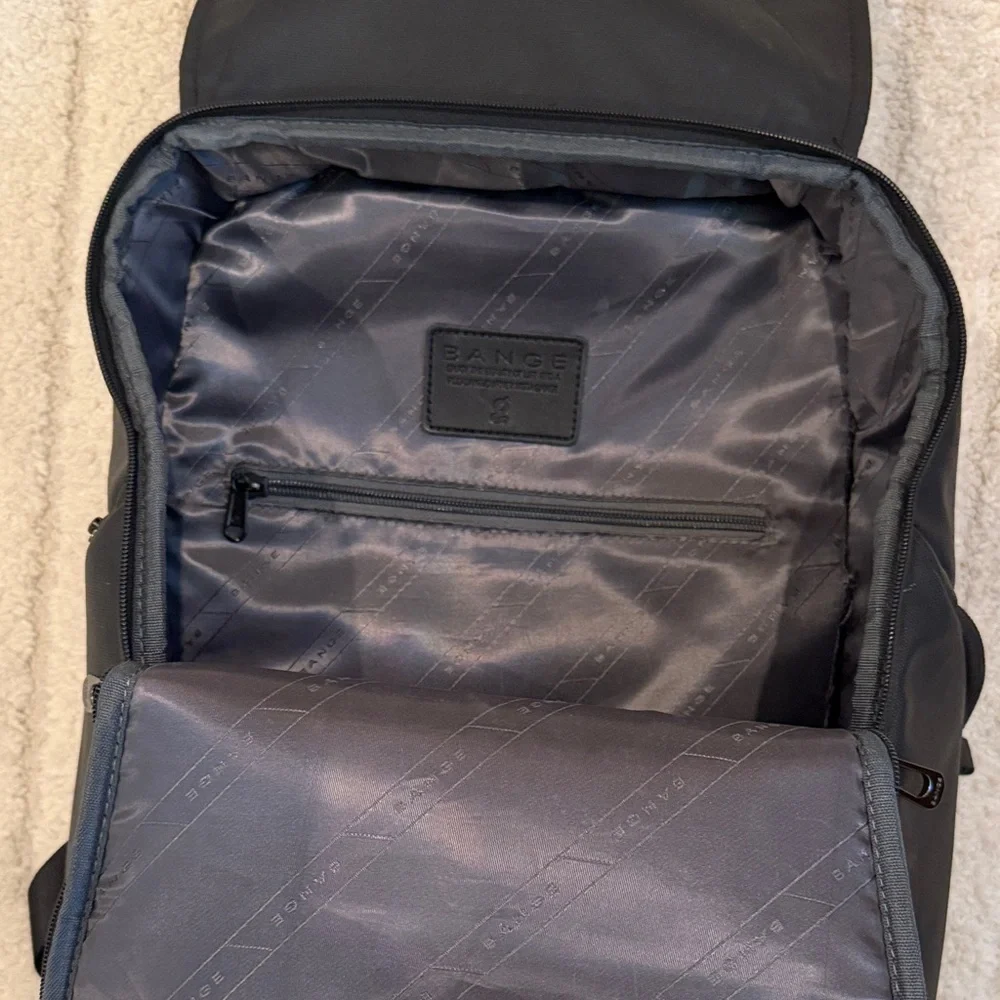 BANGE Waterproof Business Travel Backpack Black Laptop Carry-On Bag